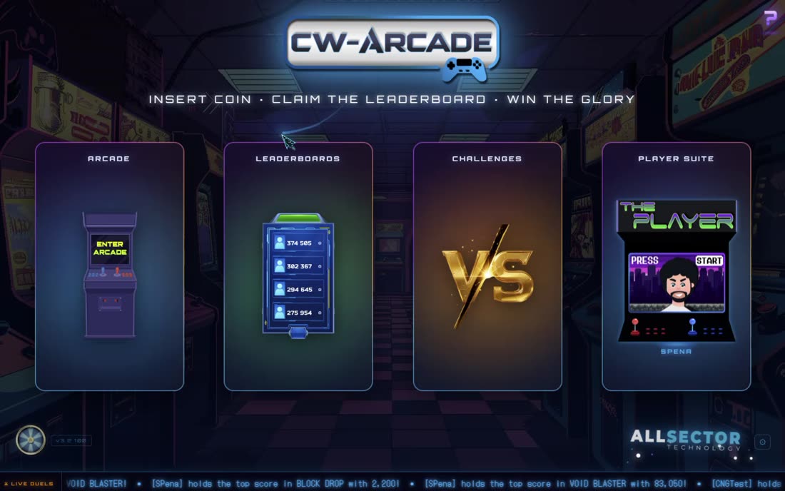 Preview of a completed CW-Arcade challenge certificate screen